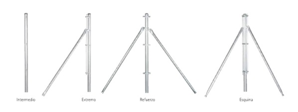 Tipos postes simple torsion