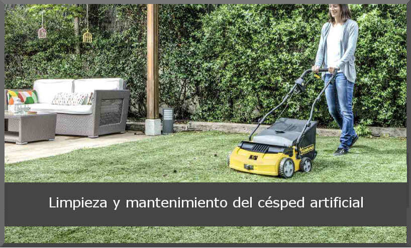 Limpieza y mantenimiento del césped artificial