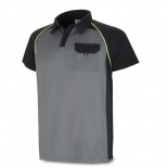 Polo manga corta PRO Series gris/negro 1288-POLGN