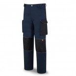 Pantalón tergal de 245g azul marino/negro 588-PAN