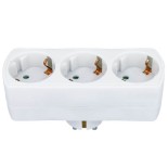 Adaptador schuko de 3 bases