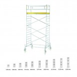 Andamio móvil con 2 estabilizadores horizontales Zarges Z600 - 13,65m