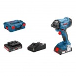 Bosch GDR 18V-160 Professional + 2 baterías 2Ah + L-BOXX - Atornillador de impacto a batería