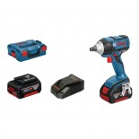 Atornillador de impacto a batería Bosch GDS 18V-EC 250 Professional con 2 baterías