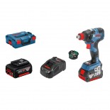 Bosch GDX 18V-200 C Professional + 2 baterías 5Ah y Bluetooth - Atornillador de impacto a batería