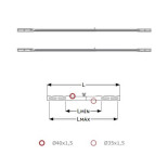 Barandilla de seguridad para guardacuerpo extensible Dacame de 1860-2930mm