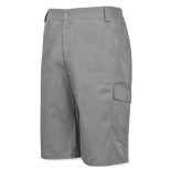 Bermuda multibolsillo poliéster/algodón gris 388SG