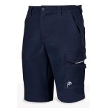 Bermuda STRETCH PRO multibolsillo poliéster/algodón azul marino 588SSSAM