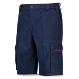 Bermuda STRETCH básica algodón azul marino/rojo 588SBSAMR