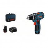 Bosch GSR 12V-15 Professional con 2 baterías de 2Ah en Bolsa - Taladro atornillador a batería