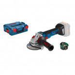 Bosch GWS 18V-10 SC Professional + L-BOXX con módulo Bluetooth - Miniamoladora a batería de 115mm