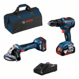 Kit Bosch Taladro atornillador GSB 18V-55 + Miniamoladora GWS 18V-7