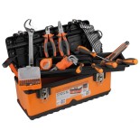 Caja de herramientas metálica Alyco Orange con 59 piezas