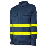 Camisa ignífuga y antiestática multinorma con bandas reflectantes 988CAIAVAM