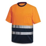Camiseta manga corta alta visibilidad naranja/azul 1288TSAVMCNFA