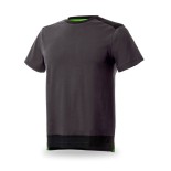 Camiseta NICE STRETCH manga corta 100% algodón gris/negro