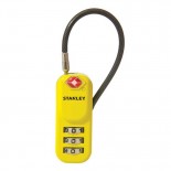 Candado de combinación con cable Stanley amarillo de 20mm
