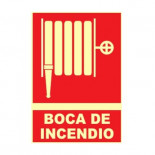 Cartel Boca de Incendio (BIE) fotoluminiscente de 21x29cm