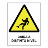 Cartel 'Caida a distinto nivel' de 21x29cm