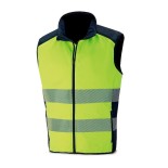 Chaleco softshell de alta visibilidad Amarillo/Azul Marino con bandas segmentadas 288VSF