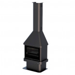 Bronpi LISBOA 11kW - Chimenea metálica frontal con turbina