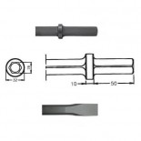 Cincel para martillos neumáticos inserción Hexagonal 19x50 de 330mm