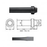 Cincel para martillos neumáticos inserción Redonda 21x12 de 350mm