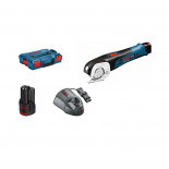 Bosch GUS 12V-300 Professional + 2 baterías 2Ah + L-BOXX - Cizalla a batería