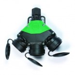 Clavija tecnopolímero + base goma triple 230V/16A IP44