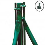 Poste Esquinero/Prolongador de Ø48mm verde con placa base Mod. CS - 0'80 metros