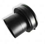 Convertidor de tubo simple 80mm a tubo aislado 130mm inox 316 negro Bronpi para estufas de pellet
