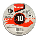 Disco de corte extrafino INOX Makita de 125x1,2mm (Pack 10 unidades)