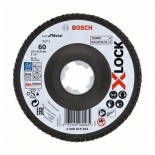 Disco de láminas para metal X571 Bosch X-LOCK de 125mm - Grano 60