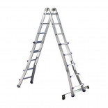 Escalera telescópica transformable de aluminio Svelt Escalísima Plus - 8+8 peldaños