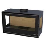 Bronpi BIMBA-70-3C - Estufa de leña tres cristales con turbina y frontal vision