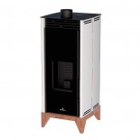 Bronpi FREE-6-V-MF Marfil - Estufa de pellet sin electricidad 6kW con base de madera