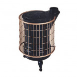 Estufa de leña redonda Panadero Fundida Negro y Oro 9-12kW 225-240m3