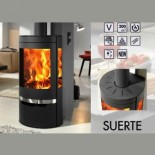 Panadero Suerte Ecodesign - Estufa de leña contemporánea de 8kW 200m3