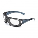 Gafas de ocular incoloro con patillas flexibles transparentes y foam anti-impactos Mod. BARIO