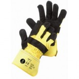 Guantes americano cuero piel negro