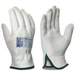 Guante tipo conductor flor vacuno color natural con ribete 788LGJBL