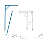 Horca para redes completa Dacame pintado de 60x60x3