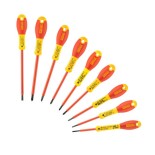 Juego 10 destornilladores aislados Stanley Fatmax - punta Plana/Pozidrive/ Phillips