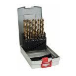 Juego 19 brocas para metal Bosch con recubrimiento titanio ProBox HSS-TiN