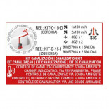 Kit de canalización derecho para estufas Bronpi CORAL y EVA