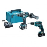 Taladro percutor Makita DHP481RTJ + Atornillador Makita DFS452Z