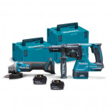 Miniamoladora Makita DGA504Z  + Martillo ligero Makita DHR243Z