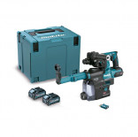 Makita HR001GM204 con 2 baterías 4Ah - Martillo ligero BL 40Vmáx XGT 28 mm AWS