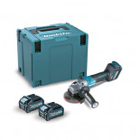 Makita GA028GM201 con 2 baterías 4Ah - Miniamoladora angular 40Vmáx XGT 115 mm AWS