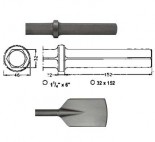 Pala ancha para martillos neumáticos inserción Hexagonal 32x152 de 440mm
